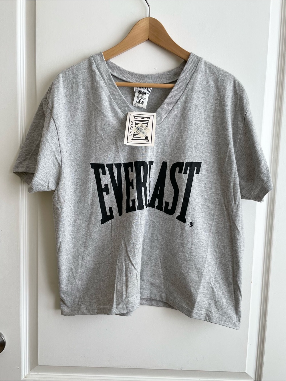 Vintage Everlast Boxy Cropped Tshirt 100% Cotton Boxing Workout Gym Deadstock